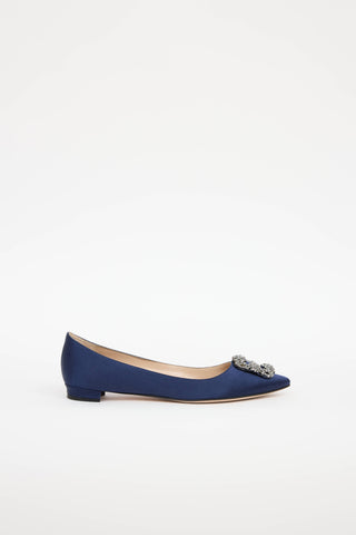 Manolo Blahnik Satin Hangisi Flat