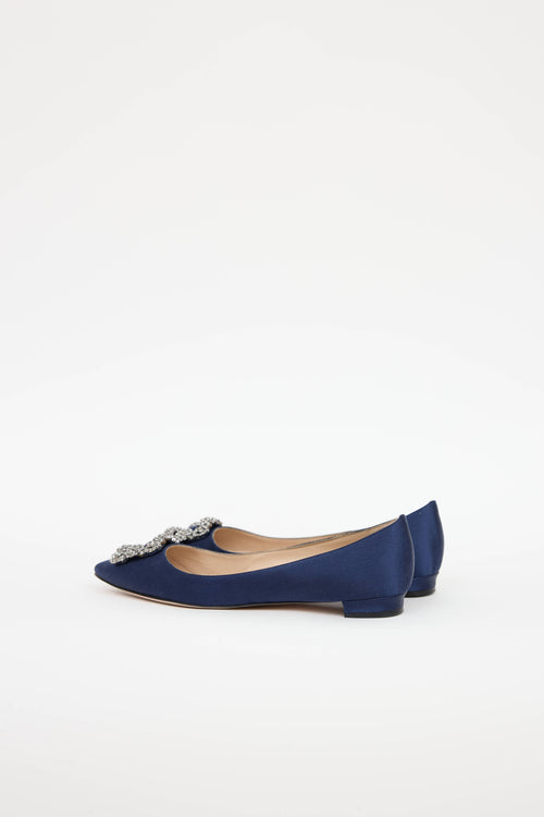 Manolo Blahnik Satin Hangisi Flat