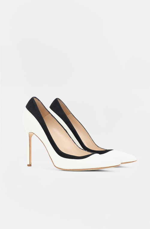 Manolo Blahnik Patent Trimmed Pump
