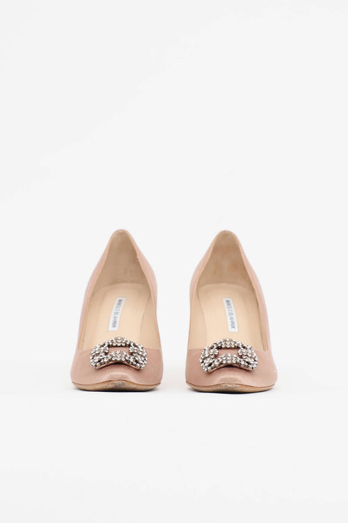 Manolo Blahnik Satin Hangisi Pump