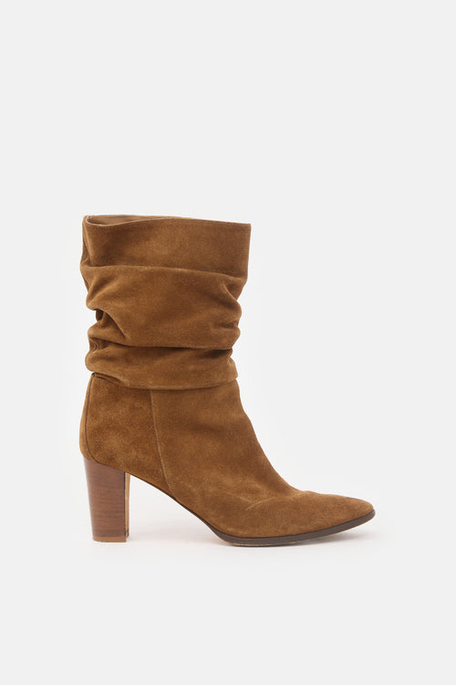 Manolo Blahnik Suede Calasso Slouch Boot
