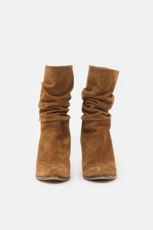 Manolo Blahnik Suede Calasso Slouch Boot