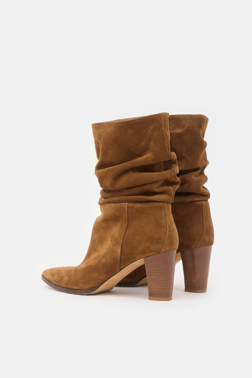 Manolo Blahnik Suede Calasso Slouch Boot