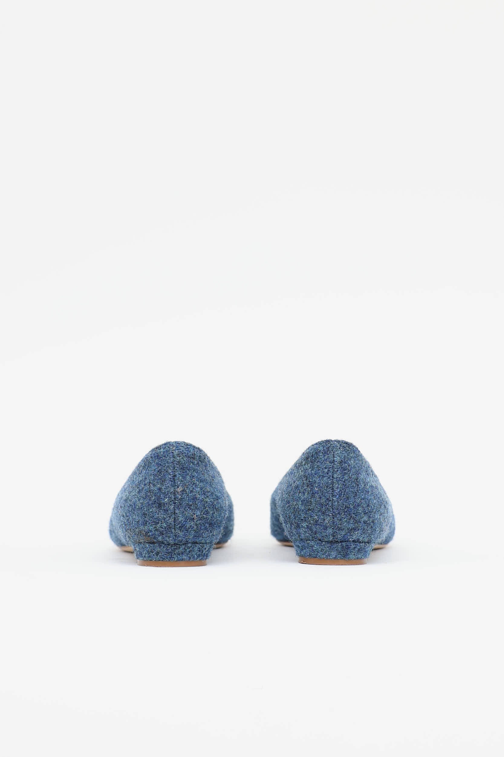 Manolo Blahnik Tweed Hangisi Flat