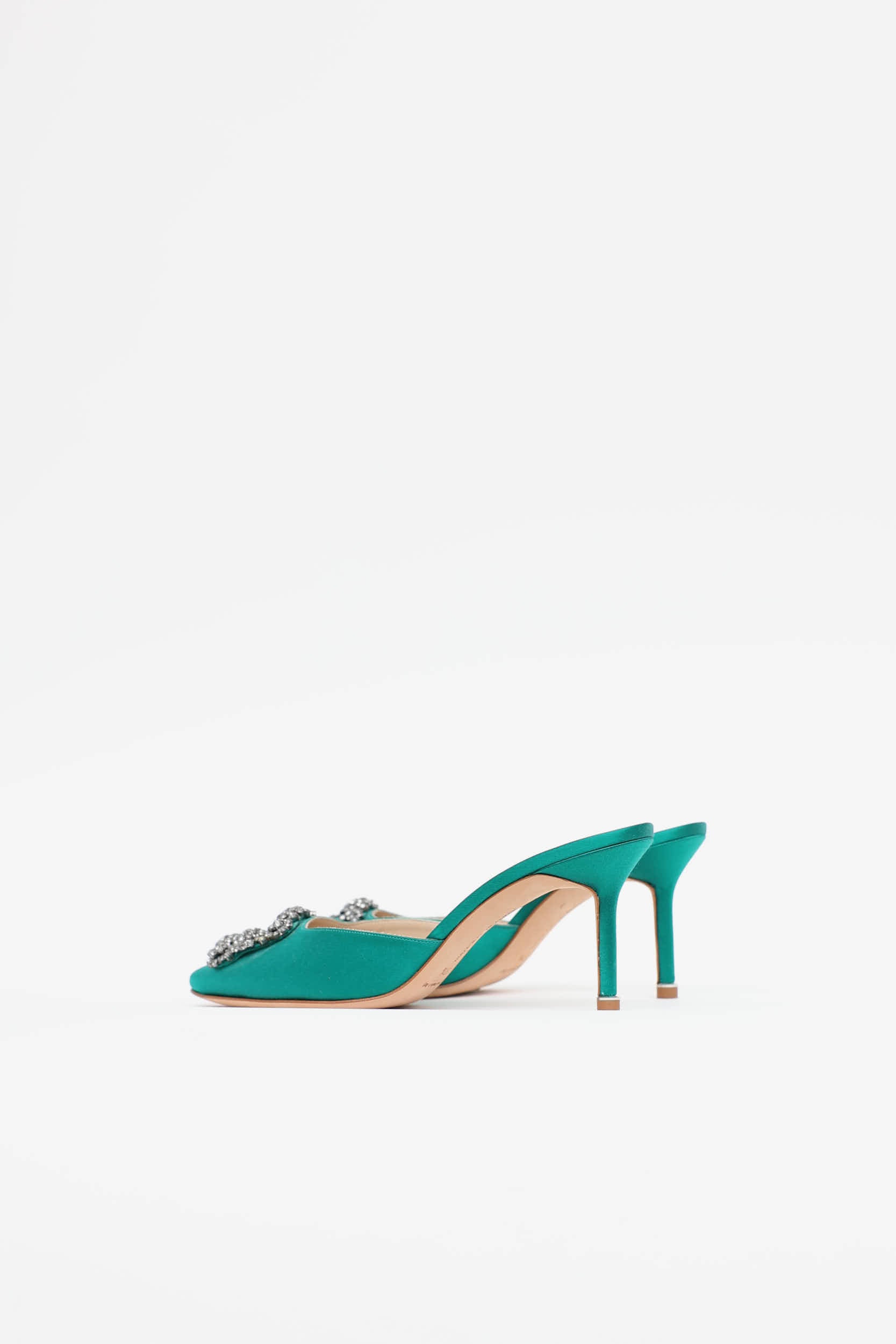Manolo Blahnik Satin Hangisimu Mule