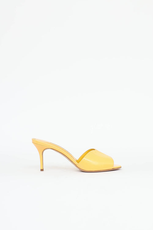 Manolo Blahnik Patent Houramu Mule