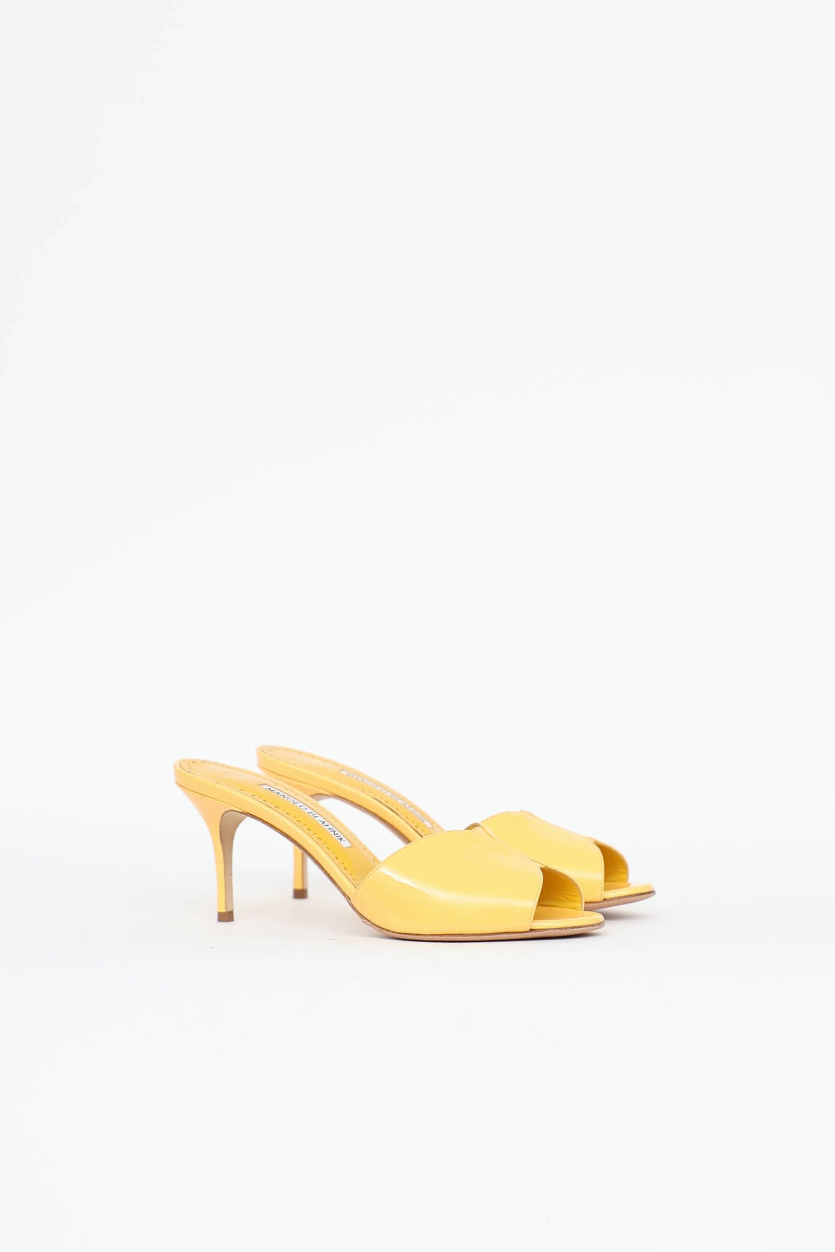 Manolo Blahnik Patent Houramu Mule