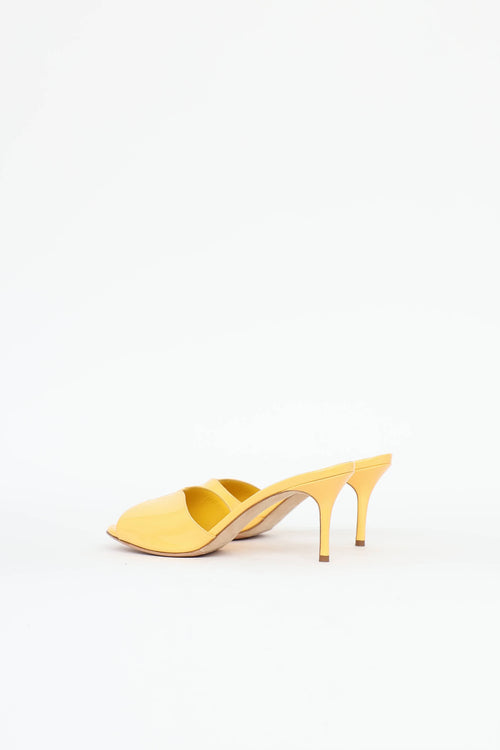 Manolo Blahnik Patent Houramu Mule