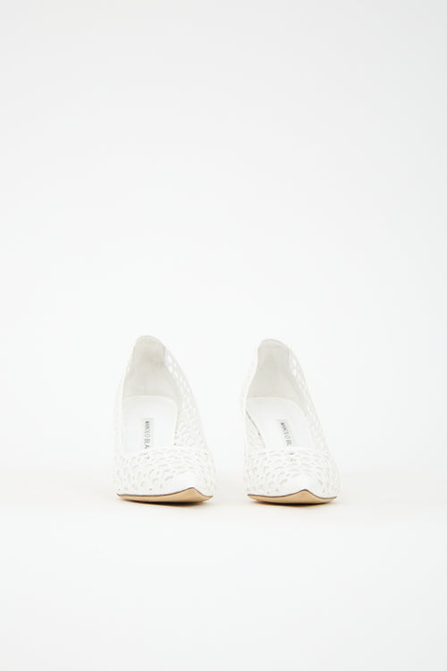 Manolo Blahnik Patent BB Laserato Heel