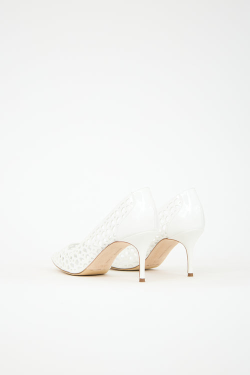 Manolo Blahnik Patent BB Laserato Heel