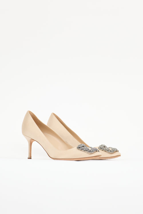 Manolo Blahnik Satin Hangisi Pump