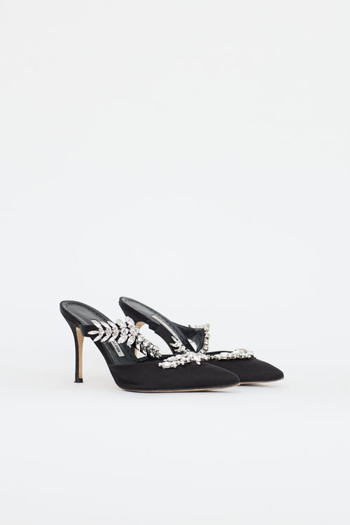 Manolo Blahnik Satin Lurum Mule