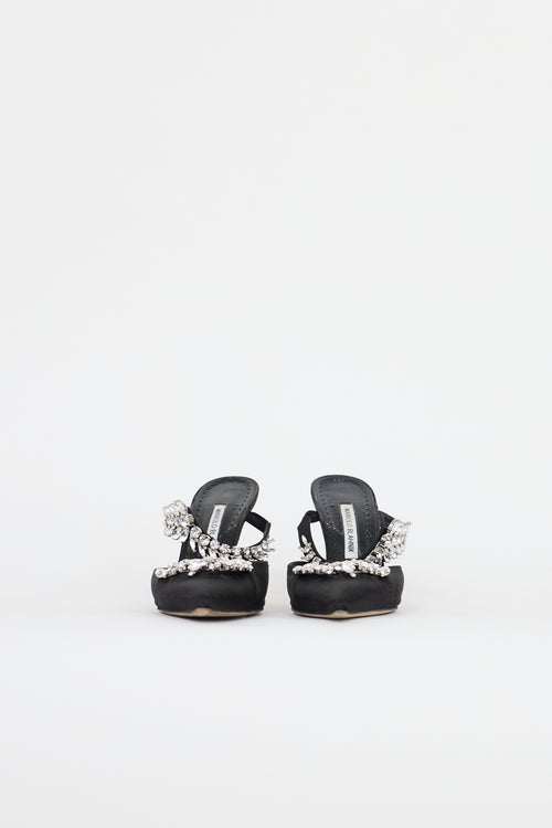 Manolo Blahnik Satin Lurum Mule