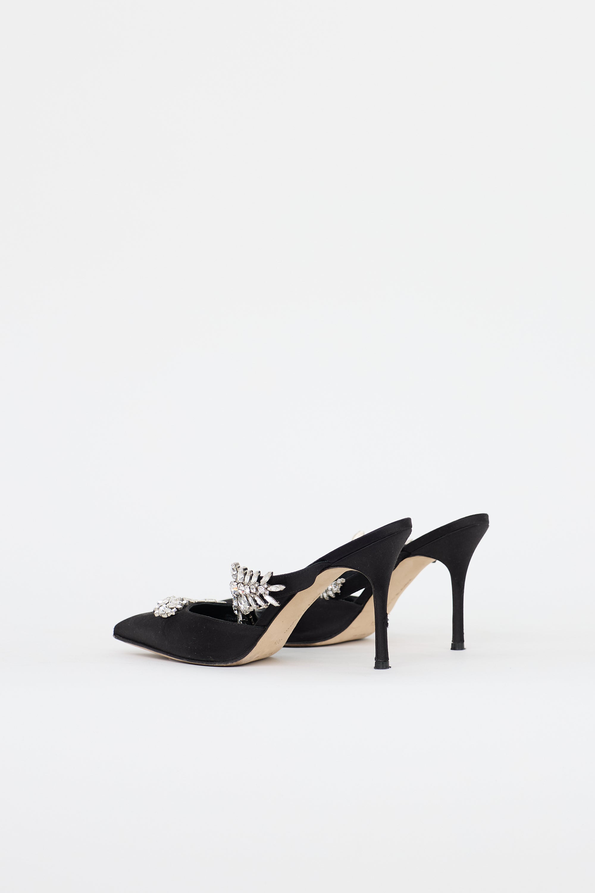 Manolo Blahnik Satin Lurum Mule