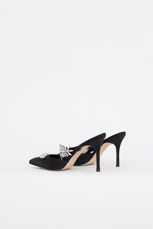 Manolo Blahnik Satin Lurum Mule