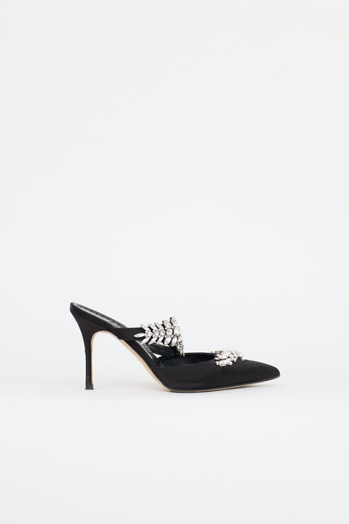 Manolo Blahnik Satin Lurum Mule