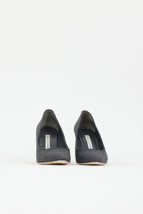 Manolo Blahnik Wool Pump