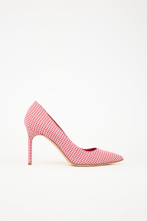 Manolo Blahnik Gingham BB Pump