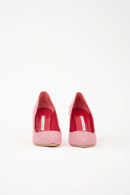 Manolo Blahnik Gingham BB Pump