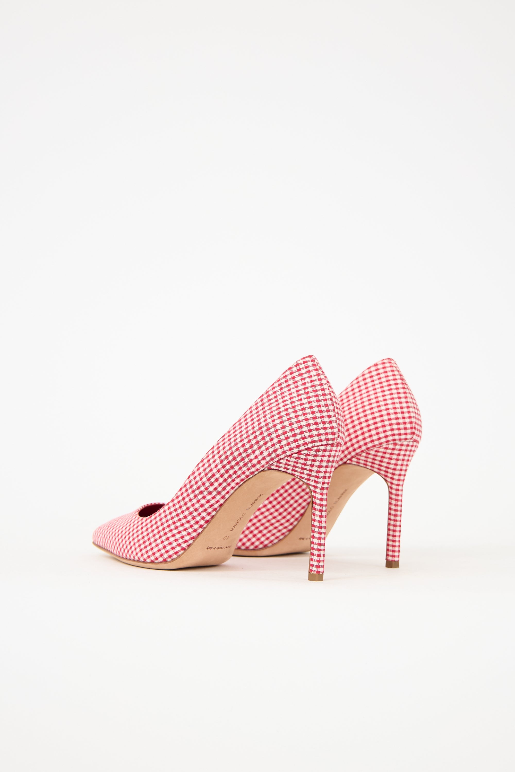 Manolo Blahnik Gingham BB Pump