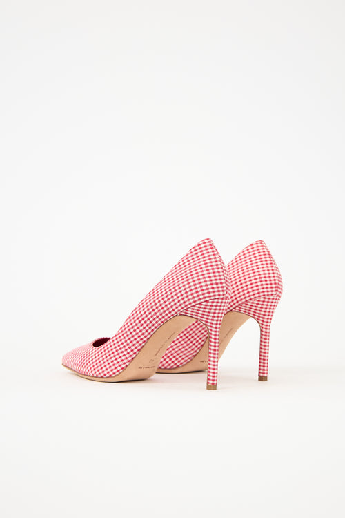 Manolo Blahnik Gingham BB Pump