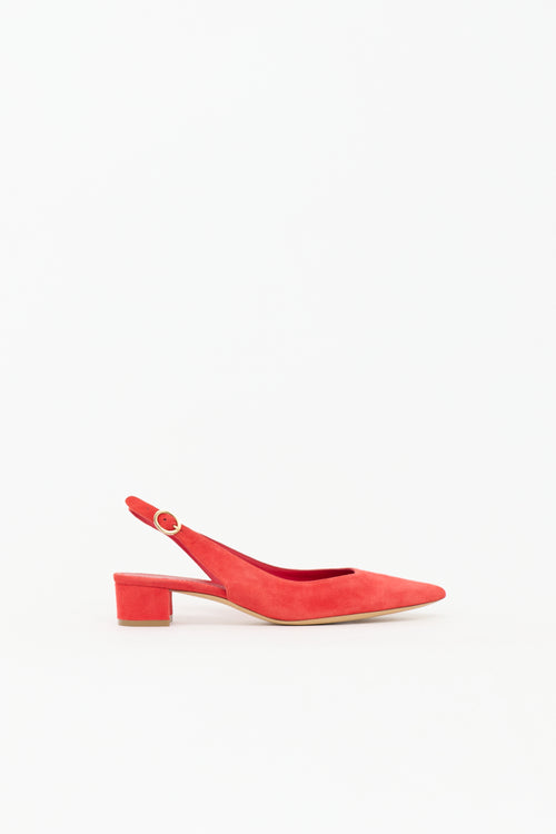 Mansur Gavriel Suede Slingback Heel