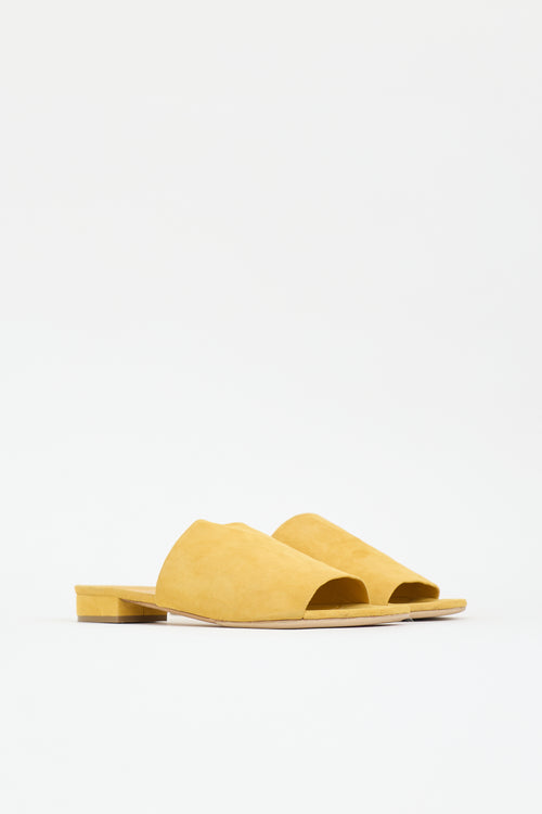 Mansur Gavriel Suede Flat Mule