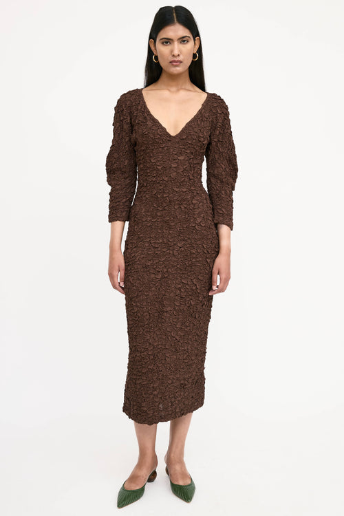 Mara Hoffman Ruched Longsleeve Dress