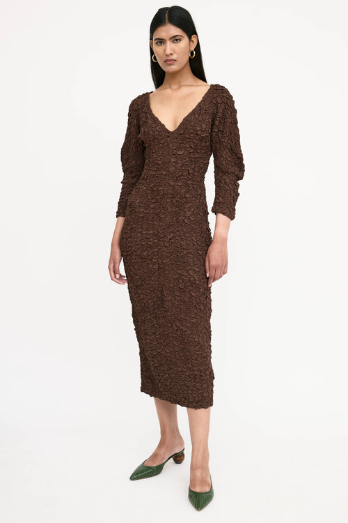 Mara Hoffman Ruched Longsleeve Dress