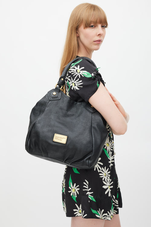 Marc Jacobs Black & Gold Leather Francesca Bag