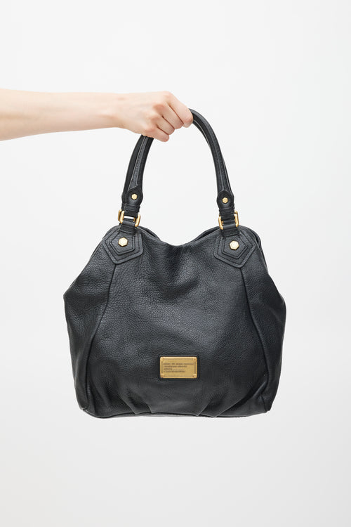 Marc Jacobs Black & Gold Leather Francesca Bag