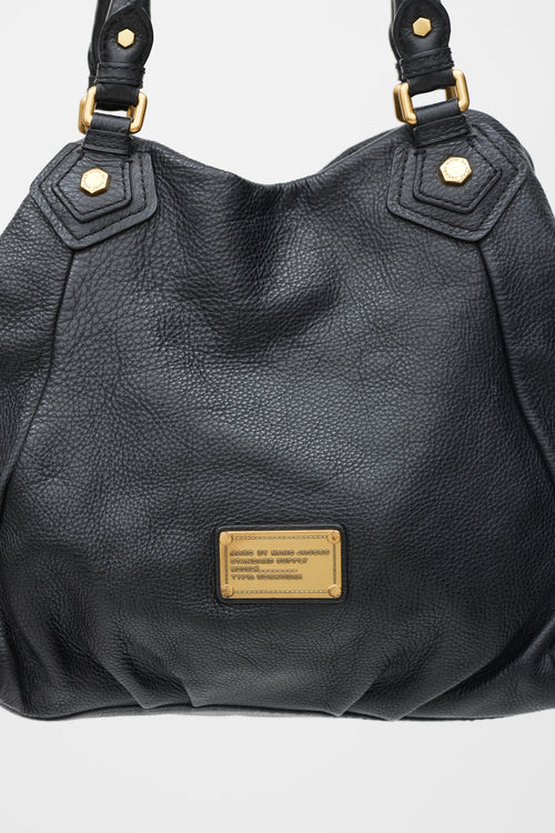 Marc Jacobs Black & Gold Leather Francesca Bag