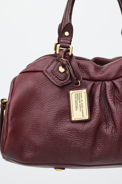 Marc Jacobs Burgundy & Gold Leather Bag