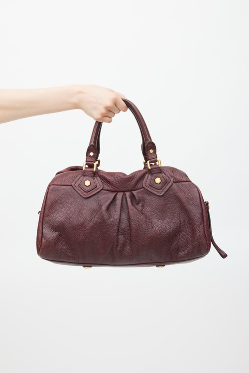 Marc Jacobs Burgundy & Gold Leather Bag