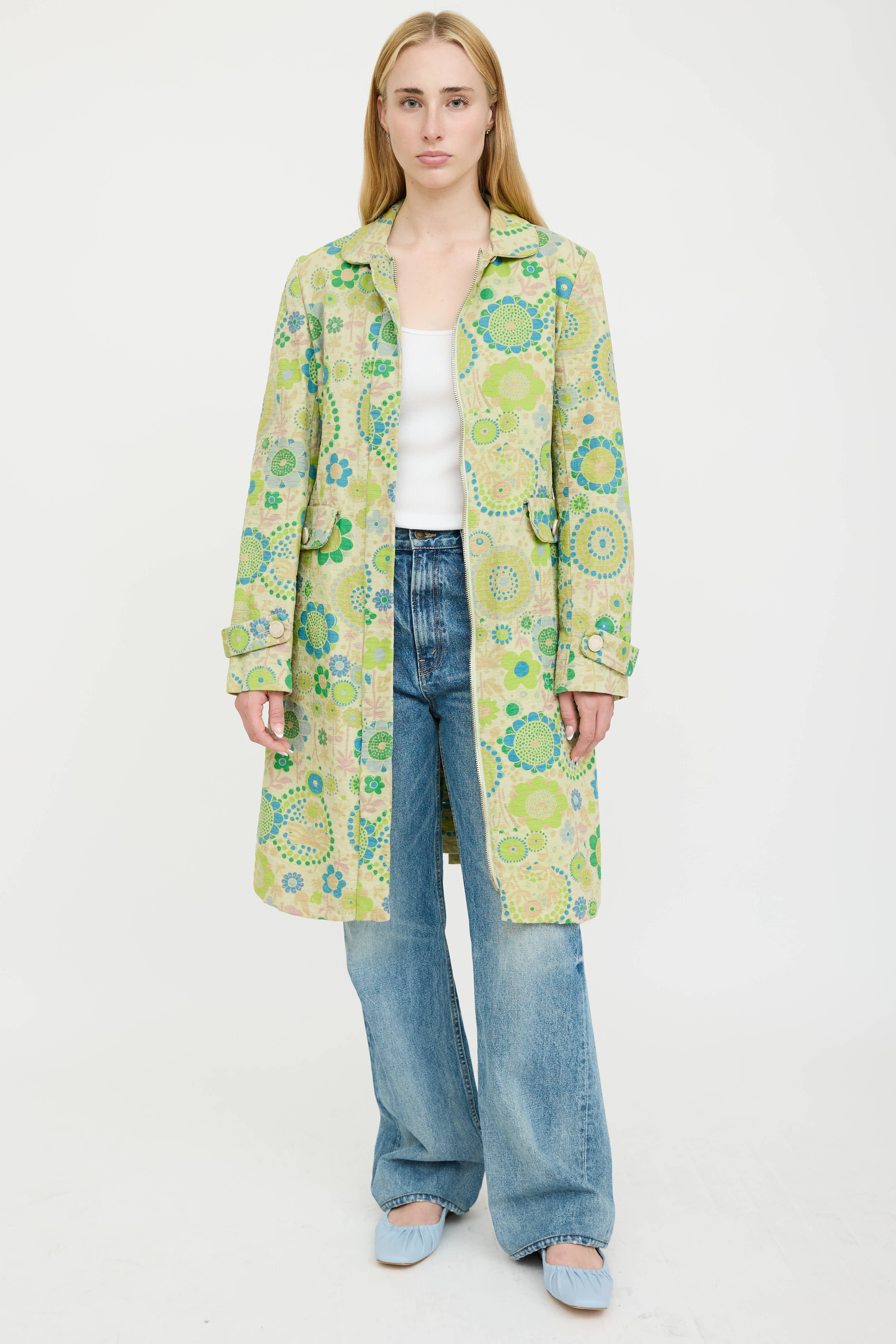 Marc Jacobs Textured Pattern Coat