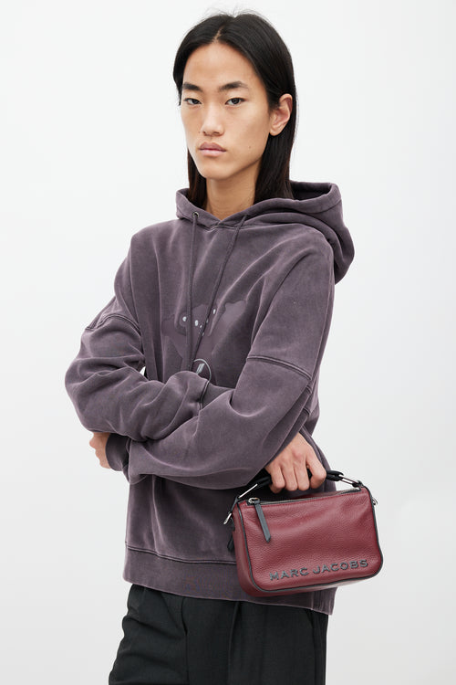 Marc Jacobs Red & Black The Soft Box 23 Leather Bag