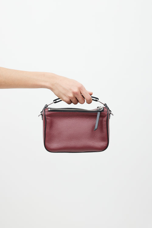 Marc Jacobs Red & Black The Soft Box 23 Leather Bag