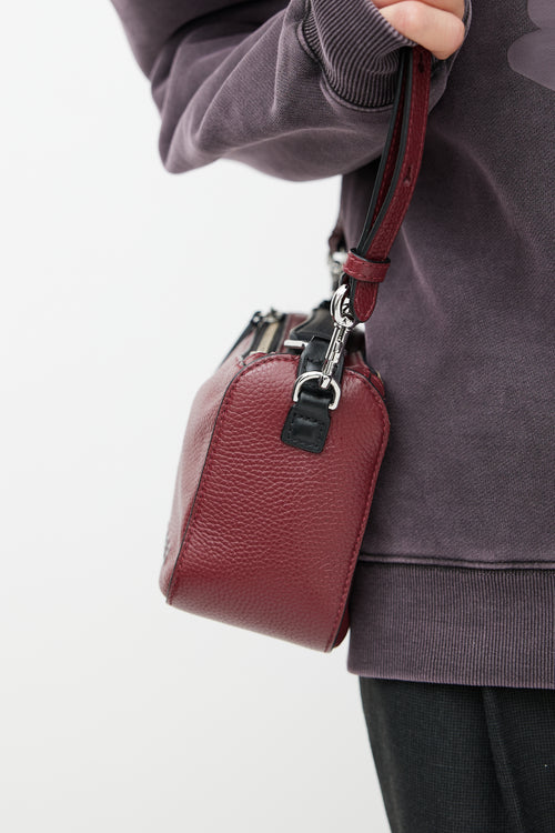 Marc Jacobs Red & Black The Soft Box 23 Leather Bag