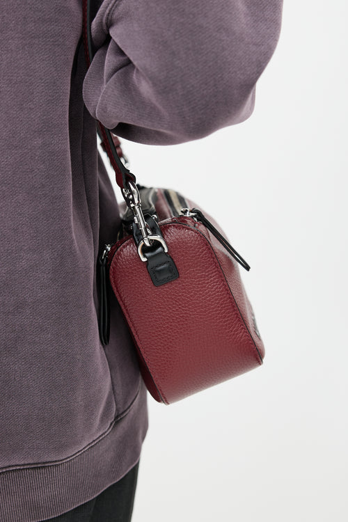 Marc Jacobs Red & Black The Soft Box 23 Leather Bag