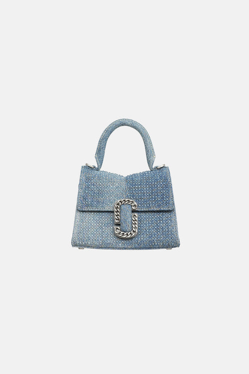 Marc Jacobs St Marc Crystal Denim Mini Bag