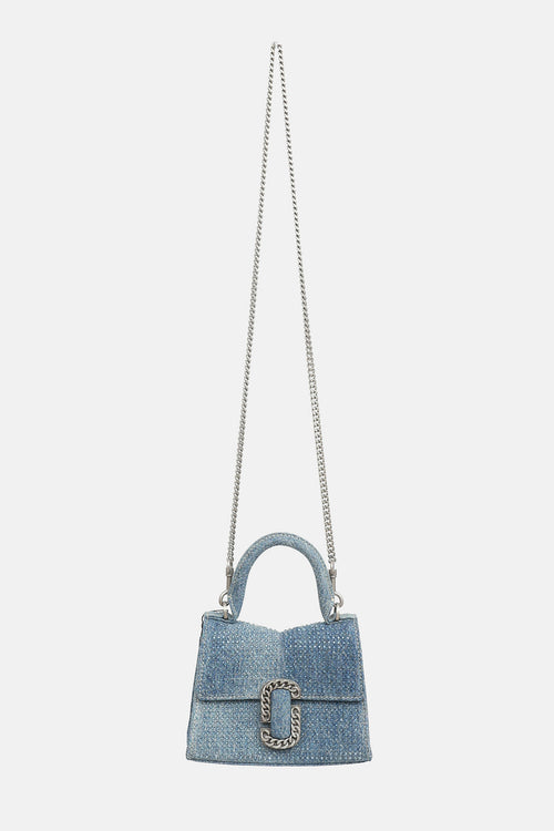 Marc Jacobs St Marc Crystal Denim Mini Bag