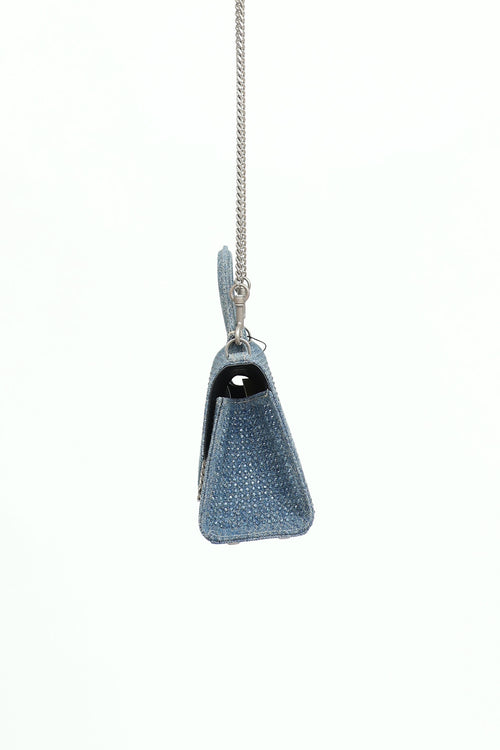 Marc Jacobs St Marc Crystal Denim Mini Bag