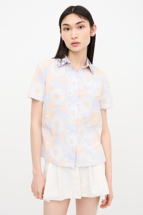 Marc Jacobs Floral Embellished Collar Shirt