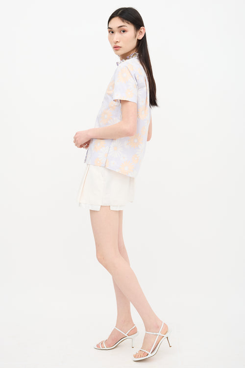 Marc Jacobs Floral Embellished Collar Shirt