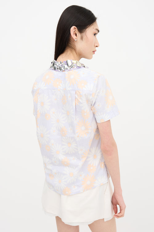 Marc Jacobs Floral Embellished Collar Shirt