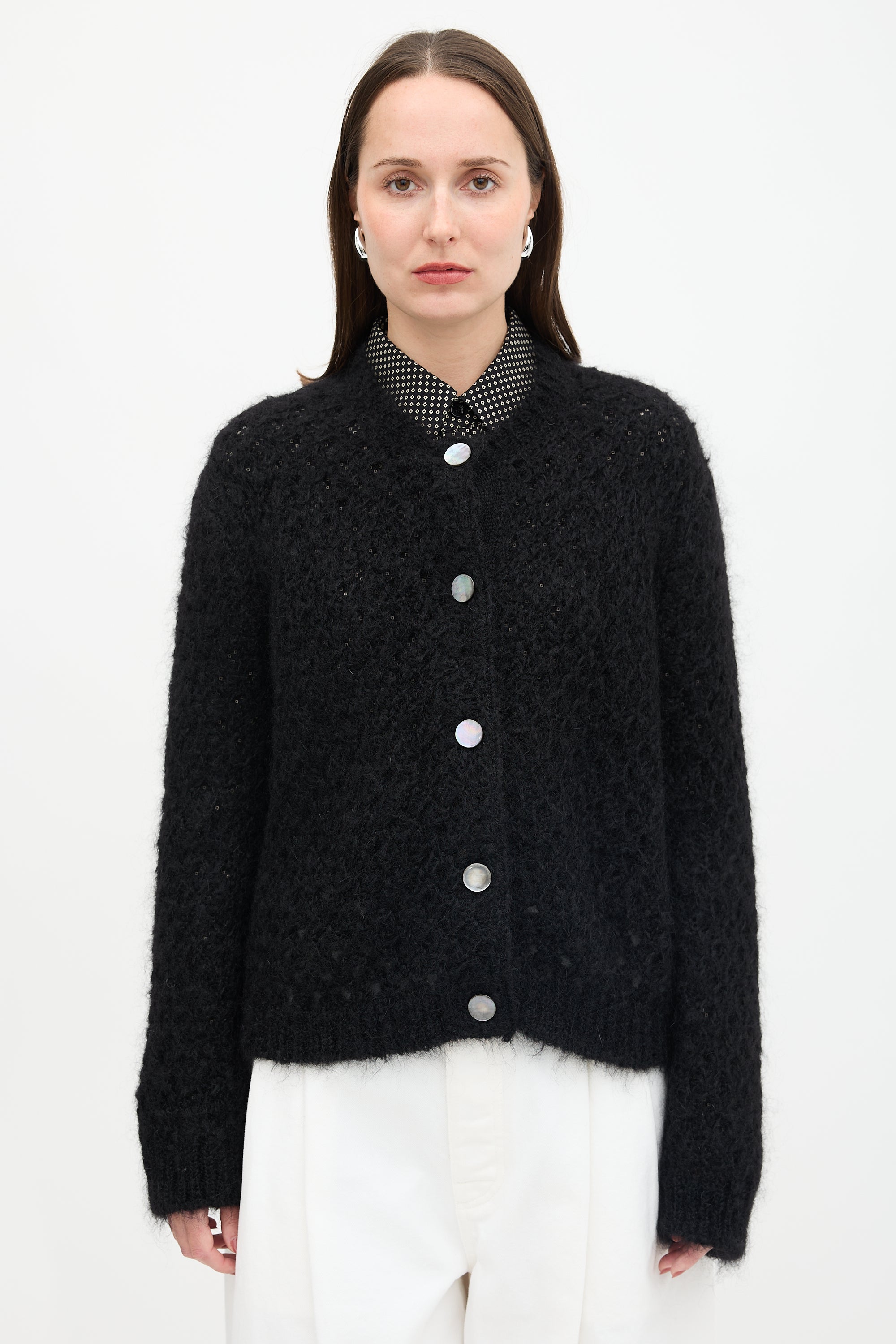 Marc Jacobs Mohair Open Knit Cardigan