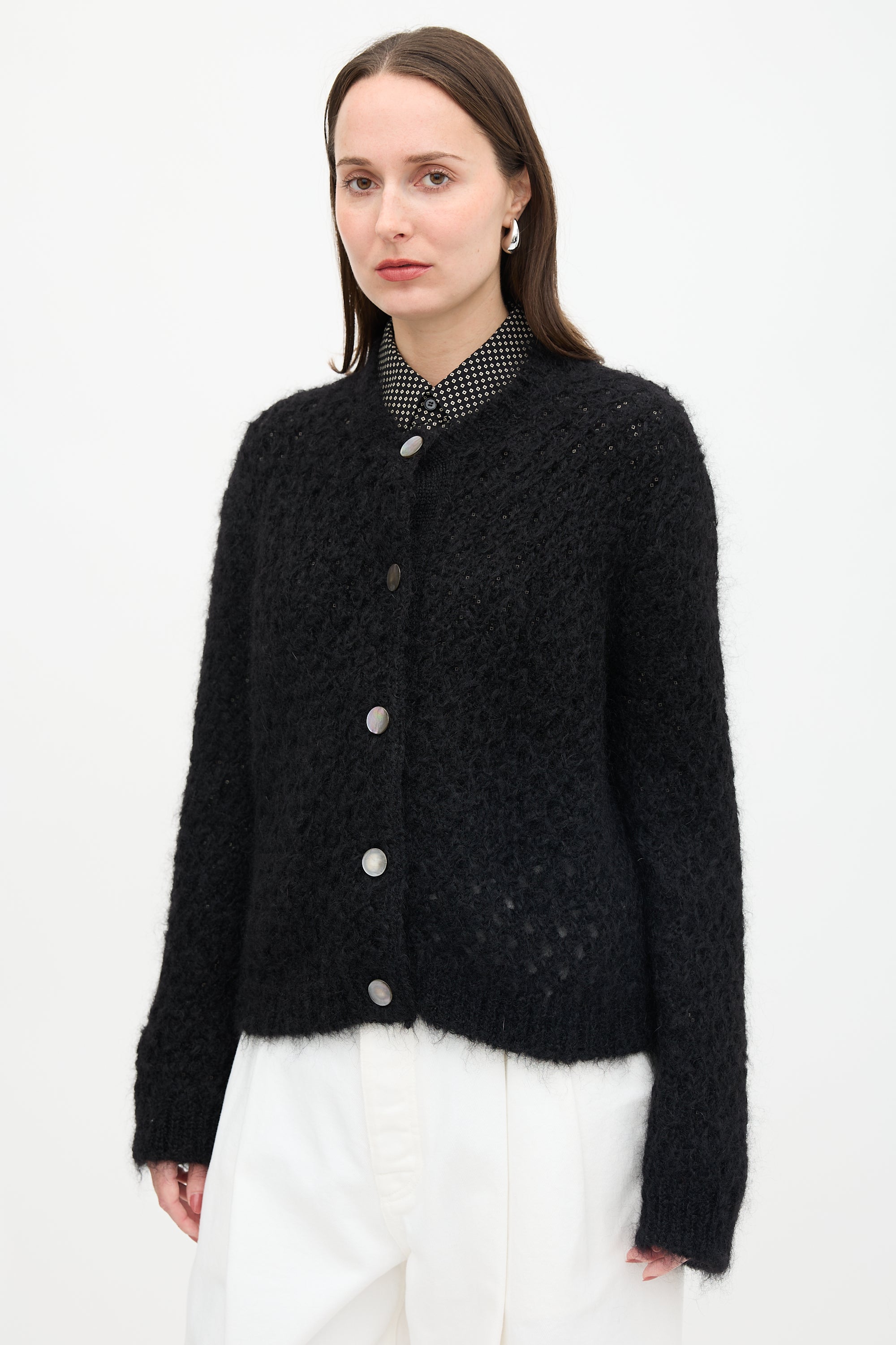 Marc Jacobs Mohair Open Knit Cardigan