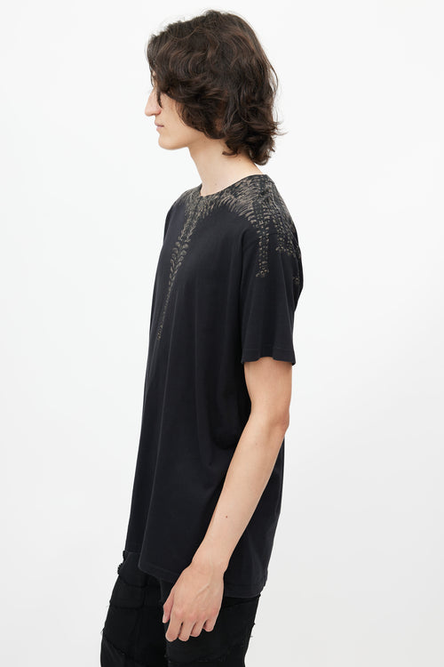 Marcelo Burlon Black & Brown Skeleton Print T-Shirt
