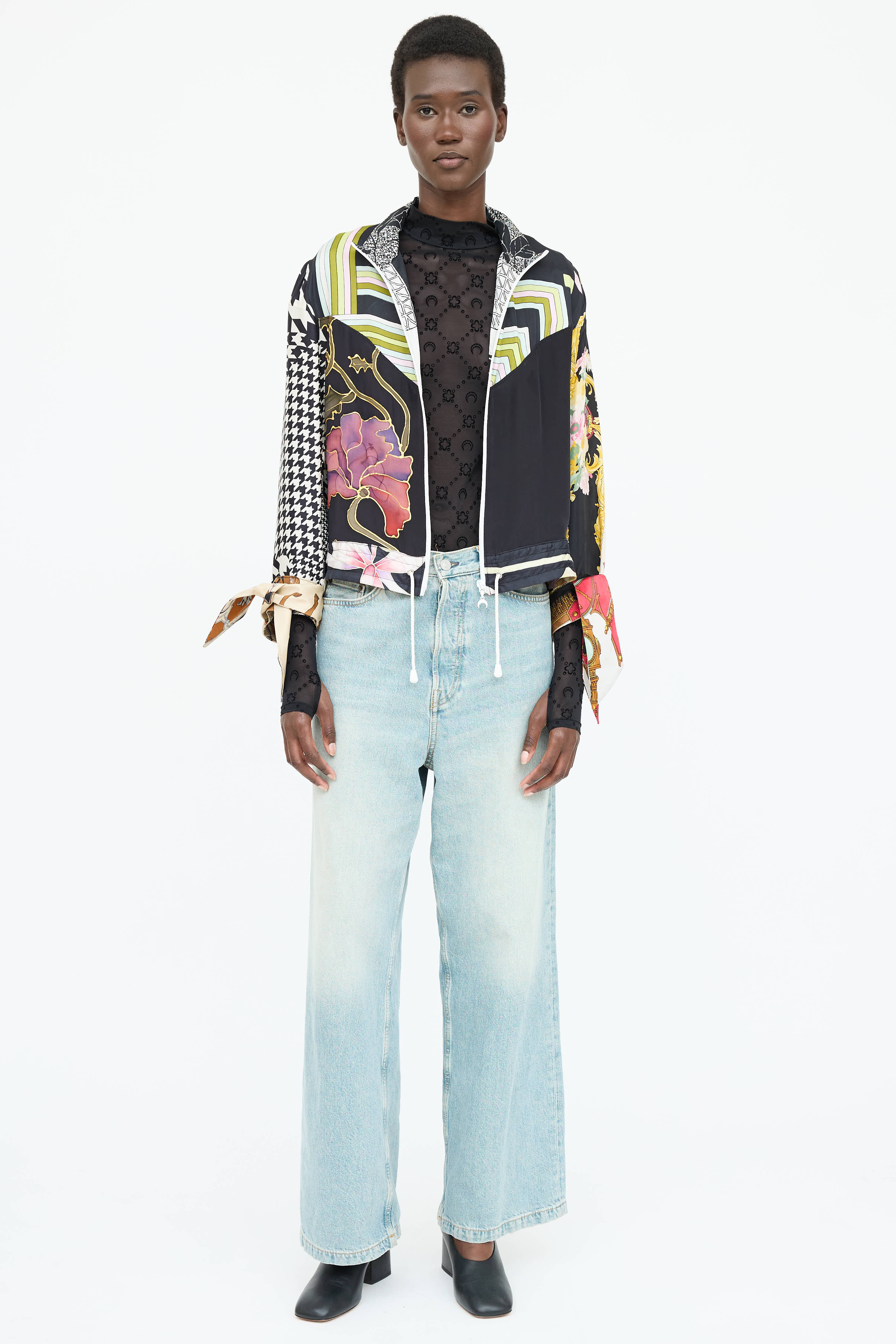 Marine Serre Patterned Zip Jacket