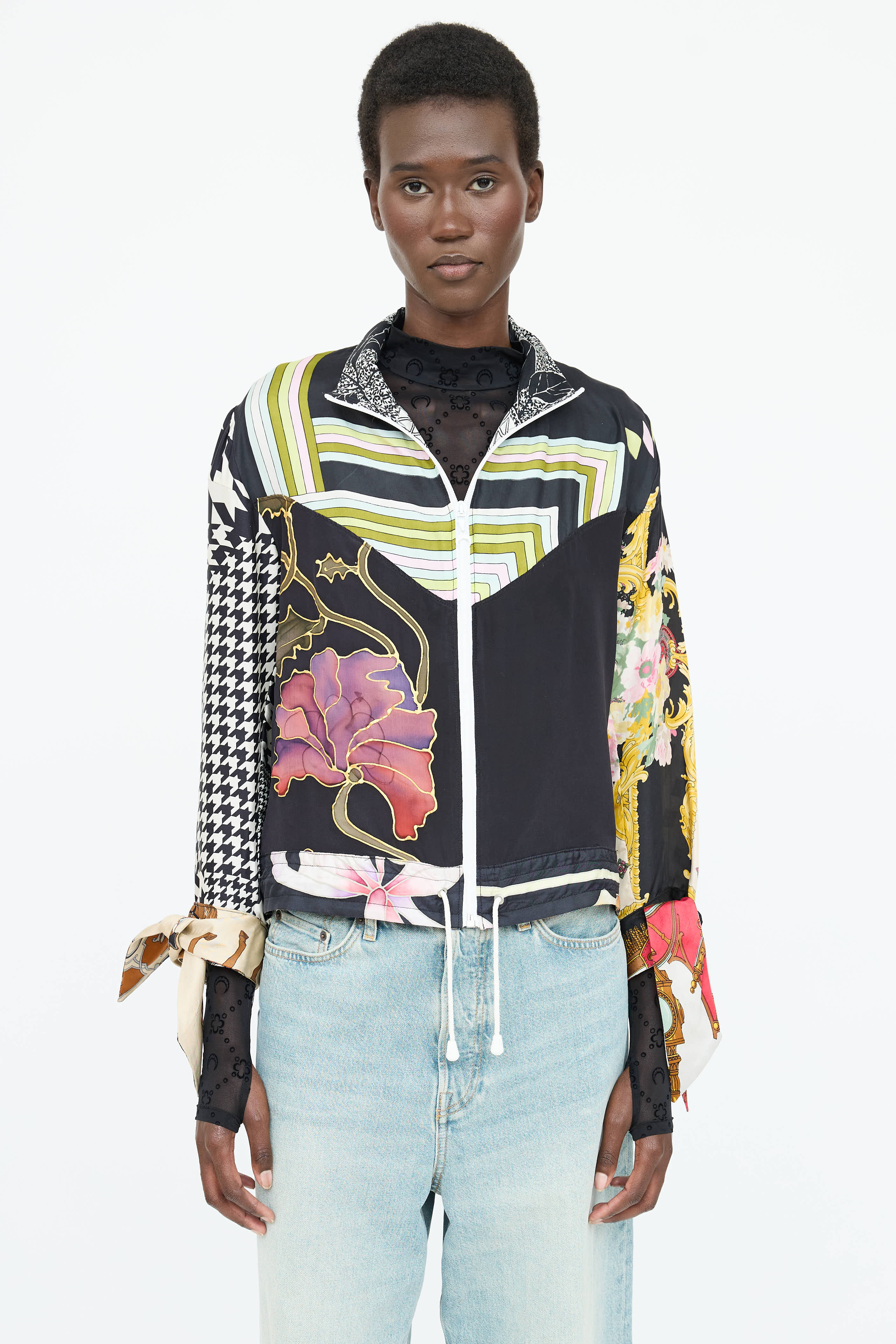 Marine Serre Patterned Zip Jacket